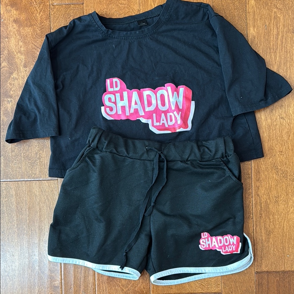 Kids Black and Pink Matching Set